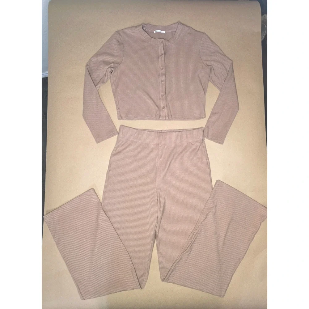 Reformation pant/cardigan set Clay sz M USA Made - Picture 1 of 7
